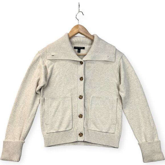 Banana Republic Womens Shawl Collar Cardigan Knit Sailor Sweater Boho Cottage - Picture 2 of 16